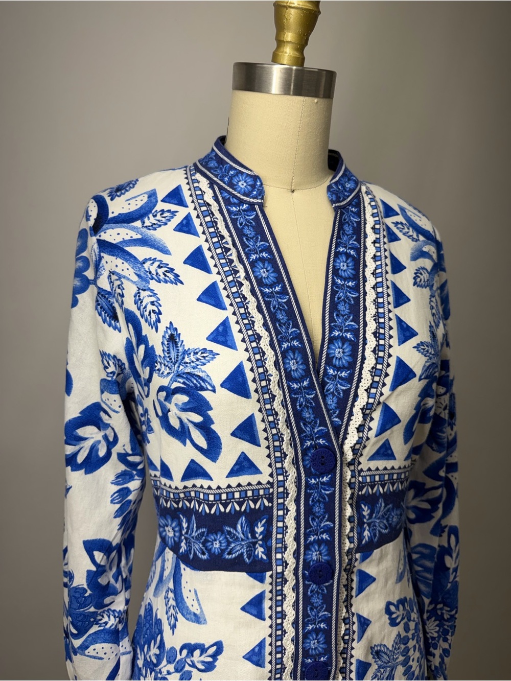 Caroline Constas Floral Tapestry
Midi Dress Size XS Blue White
Mediterranean - Picture 5 of 11